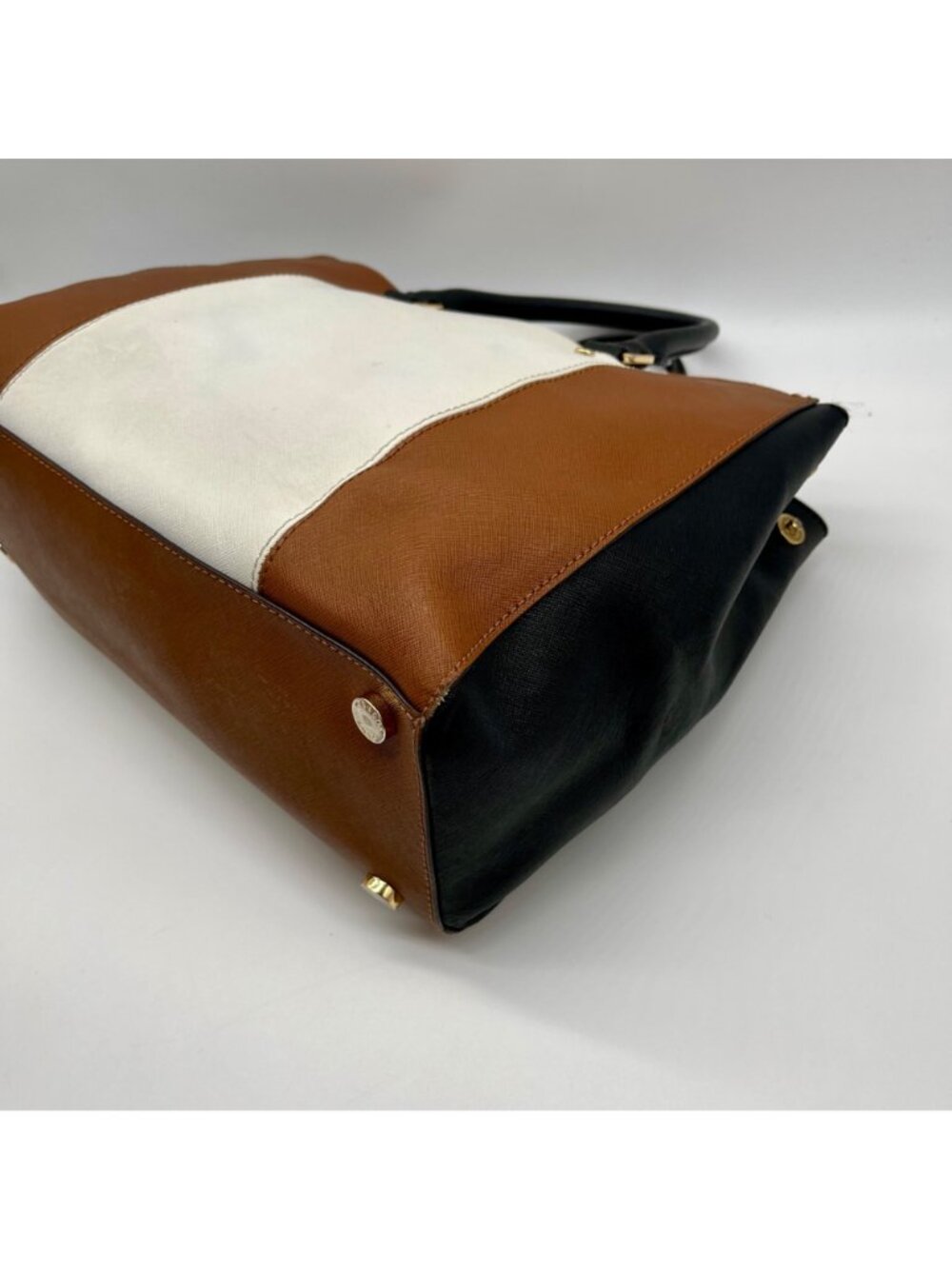 Michael Kors Large Leather Tri-Color Sutton Tote Bag - Picture 8 of 10